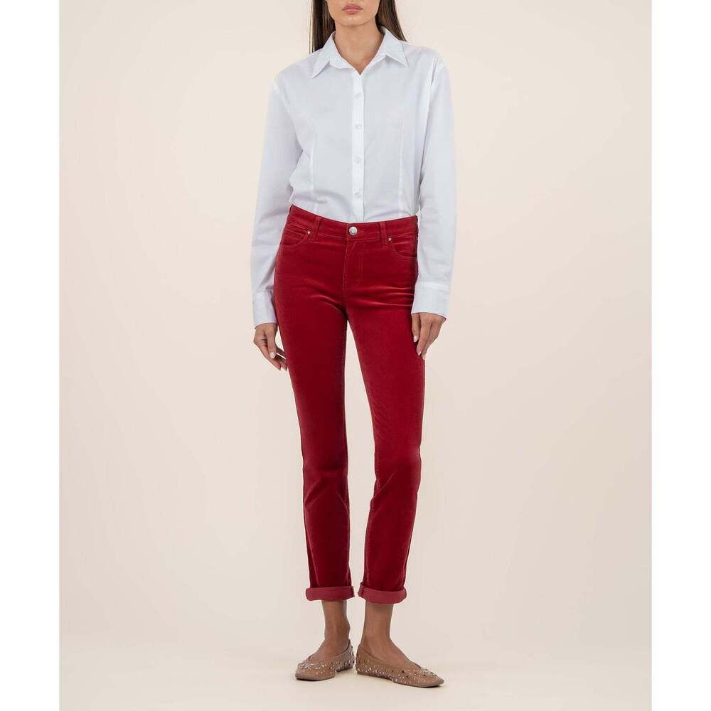 Kut from the Kloth Catherine Corduroy Boyfriend Size 12 Red